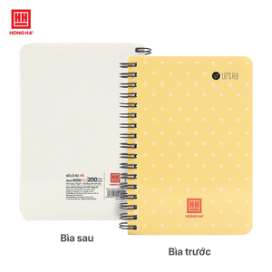 Carnet à spirales Lets Fly Hong Ha avec couverture laminée imperméable, impression numérique, pages lignées propres, style moderne et adapté au bureau - Product Image 3