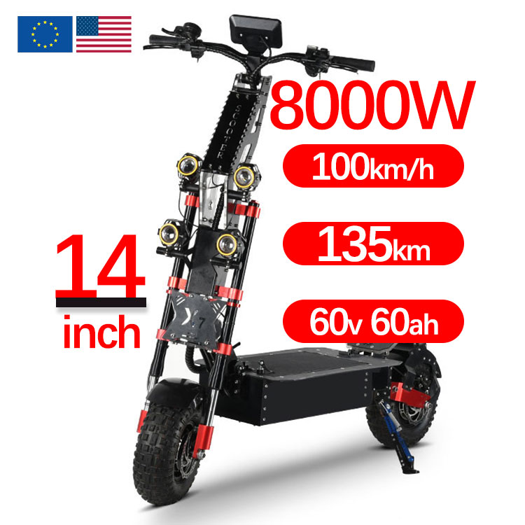 Электрический скутер X7 для взрослых, высокоскоростной, 60 В, 60 миль/ч, 5600 Вт, скутер с двойным мотором 10000 Вт, Электрический скутер 8000 Вт с Abe