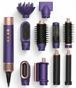 Sèche-cheveux 6-en-1 Styler, Sèche-cheveux mon-étape, Lisseur professionnel, Fer à boucler, Outils de coiffage, Brosse à air chaud, Styler enveloppant - Product Image 5