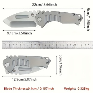 Medford Full Steel Folding Knife D2 Steel Blade Spear Point <b>Camping</b> Knife DIY Industrial Grade OEM ODM Customization - Product Image 6