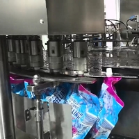 Machine d'emballage automatique pour sachets Doypack 1L 2L avec bec verseur, pour remplissage et bouchage de liquides (détergent lessive, shampoing, savon)