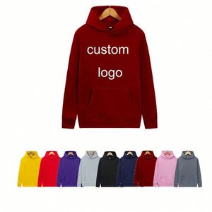 Knitted 345g Spandex/Polyester <b>Stand</b> Collar Cartoon Custom Logo Pullover Solid Color Autumn <b>Work</b> Clothes Casual Men's Hoodies - Product Image 1