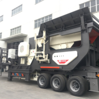 Alibaba vers l'Indonésie MTF Mobile Crusher 100tph station de concassage de pierres mobile avec roues de pneu pour la production d'agrégats et de sable