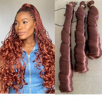 Prix usine Salon qualité cheveux synthétiques résistants à la chaleur pour femme noire 150g 14/18/24 pouces français spirale boucles tressage cheveux