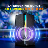 Fifine Ampligame A22 Altavoces de escritorio inalámbricos de 2,1 canales Modos duales Altavoz 3EQ Altavoz HIFI RGB para exteriores