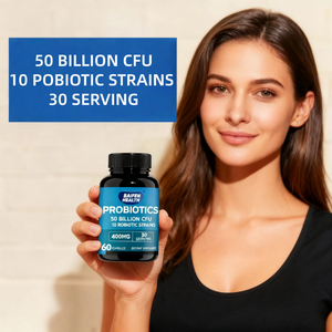 PROBIOTIQUES OEM 50 MILLIARDS DE UFC 10 SÉRIES DE BACTÉRIES 400 MG 60 CAPSULES 30 DOSEMENTS COMPLÉMENT ALIMENTAIRE POUR ADULTES PROMOSSION DE LA DIGESTION - Product Image 2