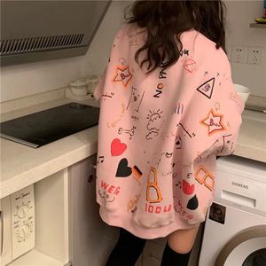 Sudaderas con Capucha para Mujer, Suaves y Cómodas, de Otoño e Invierno, Estilo Holgado, Cuello Redondo Corto - Product Image 3