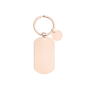 49x28 Mét thép không gỉ Keyring UV in ấn DIY Laser <span class=keywords><strong>tag</strong></span> trống thép không gỉ Keychain - Product Image 1