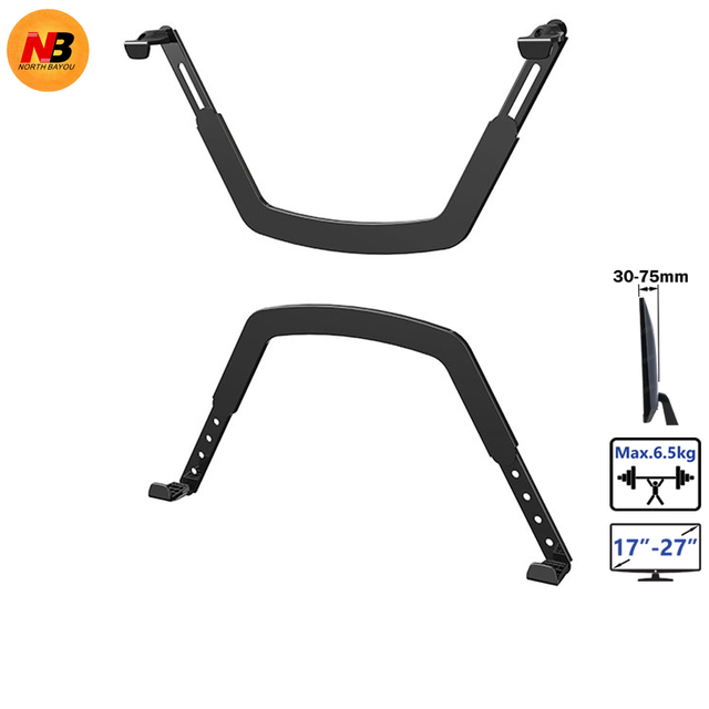 Extension VESA Adapter Fixing Bracket Monitor Holder Support for 17-27 Inch No Mounting Hole Monitors LCD Display Mount NB FP-1
