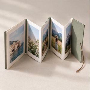 Album photo accordéon compact élégant de qualité supérieure avec reliure pour souvenirs familiaux et présentation en magasin - Product Image 4