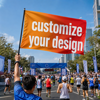 Drapeau personnalisé en polyester 3x5 pieds avec logo personnalisé, impression numérique, bannière publicitaire extérieure pour la promotion des entreprises, événements sportifs