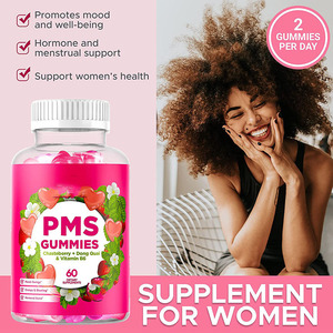 Cross Border Popular <span class=keywords><strong>Titok</strong></span> Producto Vegetariano PMS Guimmies Período menstrual de las mujeres Guimmies 60 Guimmies por botella - Product Image 6