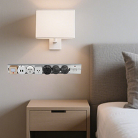 Rail mural en aluminium 40 60 80cm Socket UK EU US Removable Trail Power Electrical Multi-functional Track Socket Power Track System