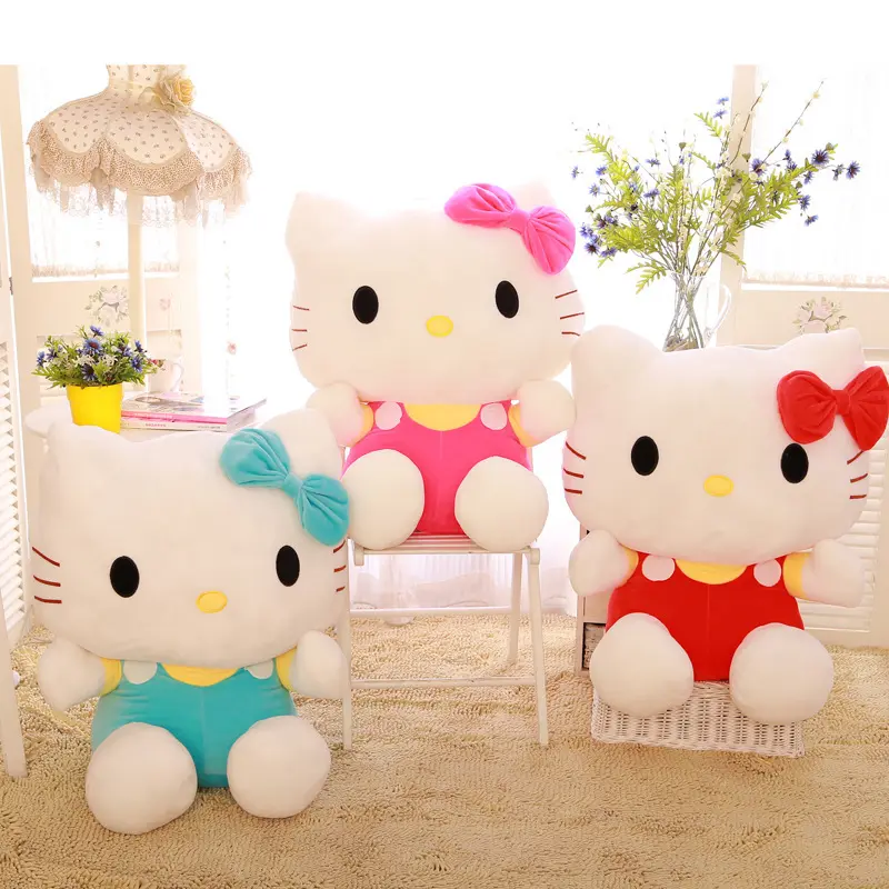 Best Selling Famous Cartoon Kitty Doll Cute Cheap Anime Figure Cartoon Character Plush Dolls Kids Toys