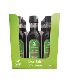 <span class=keywords><strong>Sauce</strong></span> <span class=keywords><strong>soja</strong></span> légèrement <span class=keywords><strong>salée</strong></span> 150 ml, moins <span class=keywords><strong>salée</strong></span>, en vrac pour cuisine fusion gastronomique, conditionnement en bouteille - Product Image 1