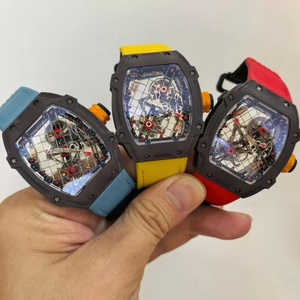 Montre sport à tourbillon flottant ultra-fin en maille d'acier de haute qualité, montre mécanique à tourbillon authentique - Product Image 5