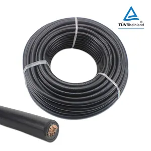 TUV 35mm2 1000V XLPE DC tined copper สำหรับแผงแบตเตอรี่พลังงานแสงอาทิตย์ระบบสายไฟโซลาร์เซลล์ PV h1z2z2-k สายไฟ