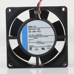 Nova Alemanha Original 5V 12V 24V DC 48V 3.3W AC EC 8032 80X80X32MM 8CM Freqüência Conversor Fluxo do eixo de 3 fios 8318/17 Ventilador de refrigeração - Product Image 1