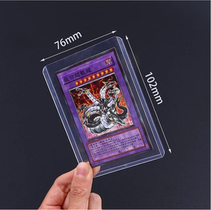 3" X 4" Ultra Clear Hard PVC Platinum <b>Clip</b>-25-Count 1MM Thick Fashion Style Card Protector for Business Cards - Product Image 3