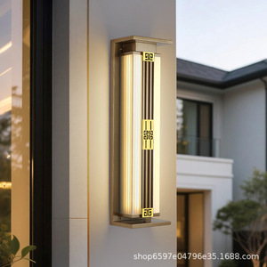 Lampe murale extérieure LED 18W, étanche, moderne, longue bande lumineuse pour villa, balcon, jardin, couloir, chambre à coucher, chevet - Product Image 5