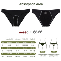 Culotte menstruelle sans couture pour femme, taille mi-haute, anti-fuite, 4 couches, en fibre de bambou