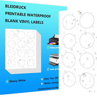 Bleidruck étiquette étanche indéchirable blanc super brillant imprimable personnalisé 2 pouces étiquettes circulaires rondes compatibles laser et jet d'encre