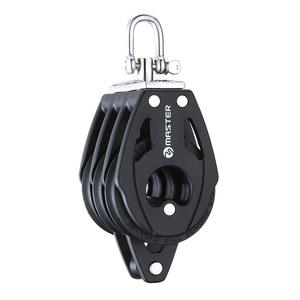 Poulie à roulement à billes marine BB-0706F à trois roues/ pivotante/ à manille/ pour voilier, diamètre de roue 75 mm, diamètre de câble 14 mm - Product Image 2