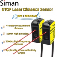 Modules de capteurs de distance laser IP65 4-20mA pour l'industrie des machines textiles, lignes de traitement des matériaux, 4m 100Hz