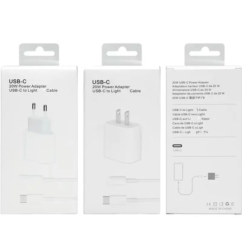 Original For Charger Type C 20W Cube and usb combo Light Cable for Iphone 12/13/14 pro max Fast Charger C cord For iPad