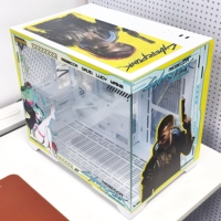 Cyberpunk 2077 Themed Gaming Computer Cases & Towers - Micro ATX with Tempered Glass Window & Aluminum Alloy Construction