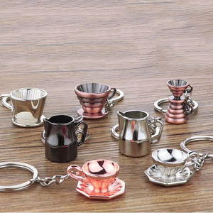 Portachiavi in metallo creativo regalo promozionale personalizzato portachiavi <span class=keywords><strong>caffè</strong></span> caffettiera - Product Image 4