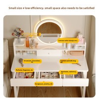 Petite coiffeuse moderne et simple avec rangement pour chambre à coucher, appartement ou salon