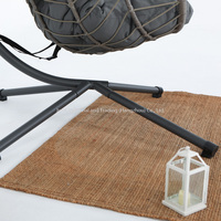 Fauteuil suspendu pliant Joye Leisure moderne en rotin PE et corde, avec structure métallique, résistant à l'eau, pour intérieur et extérieur, idéal pour la cour.