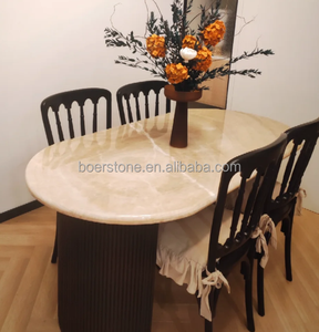 Dessus <span class=keywords><strong>de</strong></span> table en marbre naturel veiné léger <span class=keywords><strong>de</strong></span> luxe pour matériaux <span class=keywords><strong>de</strong></span> construction, décoration intérieure résidentielle commerciale - Product Image 4