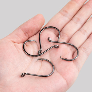 Teaser SSW lên mắt vòng tròn biển câu cá móc 2/0 3/0 4/0 5/0 6/0 7/0 8/0 9/0 10/0 câu cá Thép carbon cao nước mặn móc duy nhất - Product Image 6