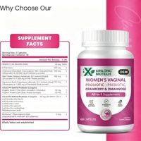 Capsules Probiotiques Prébiotiques pour Femmes Canneberge D-Mannose Chardon-Marie Racine de Pissenlit Marque Privée OEM