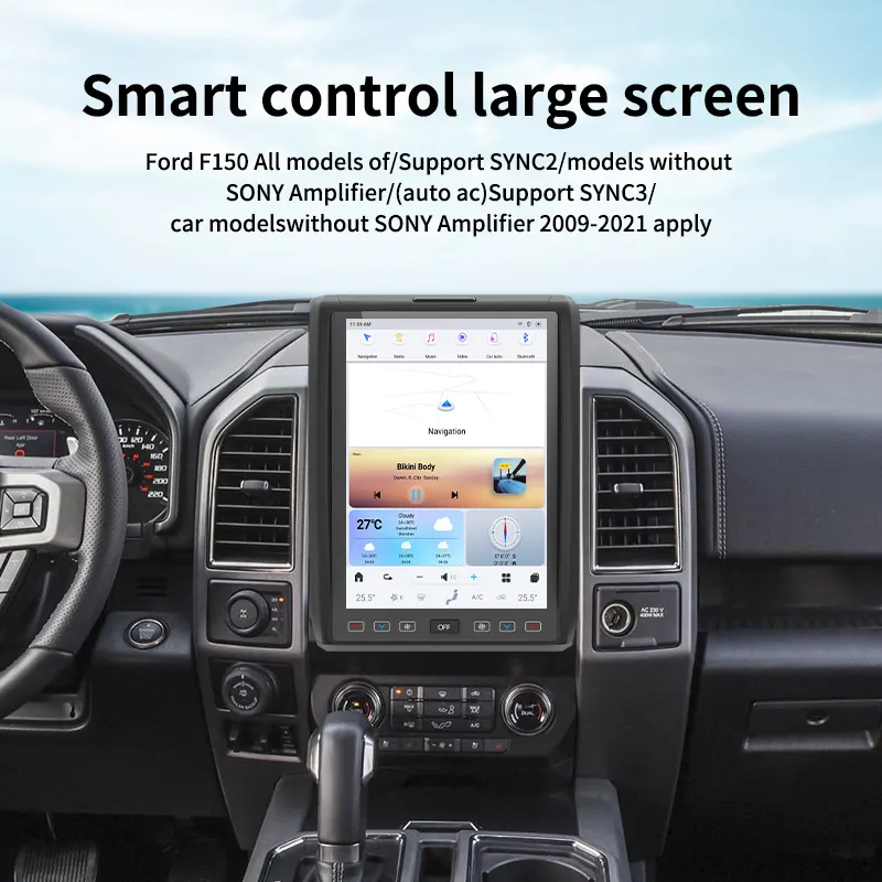 14.4 "Android 13 8G 128G Stijl Auto Gps Navigatie Voor Ford Raptor F150 2009-2021 Radio Stereo Multimedia Speler Head Unit