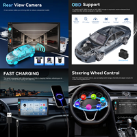 Autoradio Android Podofo 7''/9''/10'' Double Din 4+128G/4+64G USB Carplay/Android Auto sans fil GPS WiFi Fabricant OEM/ODM