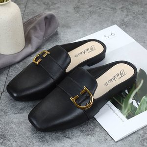 Women's Summer Korean-Style <b>Half</b> Toe Slippers Casual Non-<b>Slip</b> Sandals <b>Slip</b>-On Flat Design for Students Internet Celebrants - Product Image 6