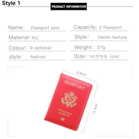 Conception de logo personnalisé en gros pour des étuis et des housses de passeport américains abordables et colorés