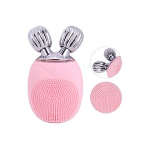 De moda de vibración masaje facial rostro eléctrico limpieza facial cepillo de rodillo masajeador - Product Image 1