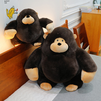 Vente en gros d'usine, animaux en peluche interactifs, peluche en coton PP, adorable poupée gorille pour cadeau d'anniversaire