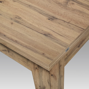 Table à manger extensible Brigitte 90 à 180 cm, finition chêne mélaminé, usage intérieur - Product Image 3