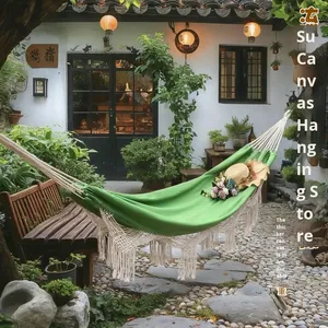 <span class=keywords><strong>Hamaca</strong></span> Colgante de Lona Gruesa Extra Ancha para Acampar al Aire Libre, para Balcón o Patio, Venta al Por Mayor a Precio Económico - Product Image 2