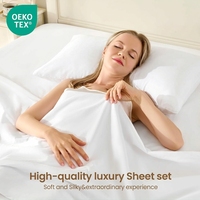 Ensemble de draps en microfibre brossée personnalisés en gros, ensemble de literie de luxe pour hôtel et maison