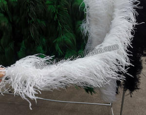 Bufanda blanca barata Boa de plumas de avestruz para mujer, fiesta en casa, boda, decoración de Navidad, ropa artesanal Diy, disfraz, vestido de baile, accesorios - Product Image 4