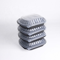 Groothandel wegwerp rechthoekige PP plastic saladeboxen, fruit-, vlees-, noedel- en taartcontainers met deksels, recycleerbaar, UV-bedrukt, aanpasbaar