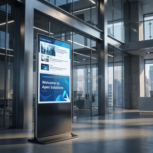 Écran vertical ultra-fin 55 pouces 4K, affichage numérique Android 13, <span class=keywords><strong>lecteur</strong></span> publicitaire interactif sur pied pour la signalisation dans les centres commerciaux - Product Image 3
