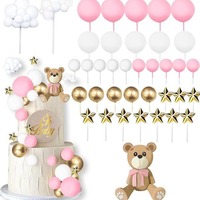 Meistverkaufte 38-teilige Bärenförmige Kuchendekoration für Babypartys Jungen- und Mädchenfeiern Dekoration Individueller Kuchenaufsatz