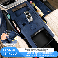 Tapis de protection antidérapant en silicone pour boîte de rangement de console centrale, accessoires de modification intérieure automobile pour GWM Tank 500